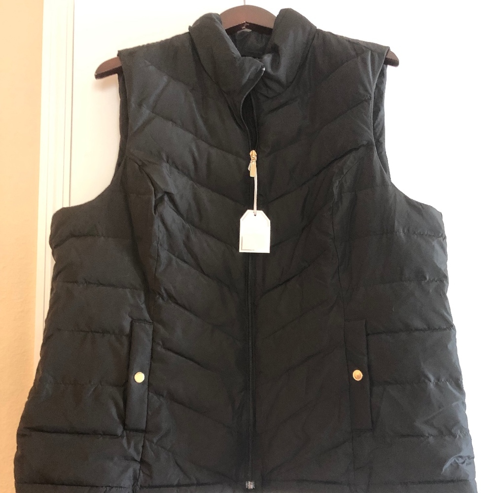 CHARTER CLUB WOMAN Black LUCY VEST 2X - NWT